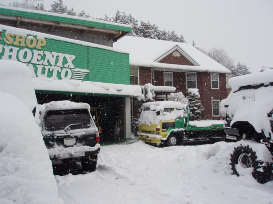 雪降りの朝