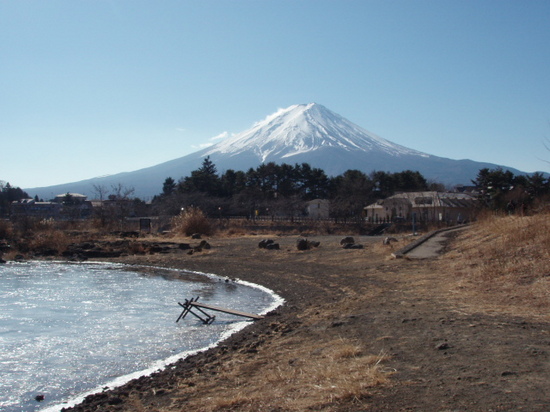 河口湖から富士山